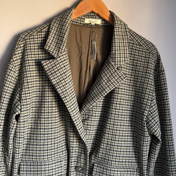 NEW Madewell Oversized Knit Blazer in Houndstooth - Picture 5 of 10